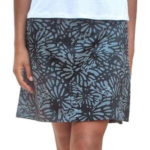 RipSkirt Hawaii Women's Wrap Skirt Size Large Shibori Butterfly Charcoal Coverup